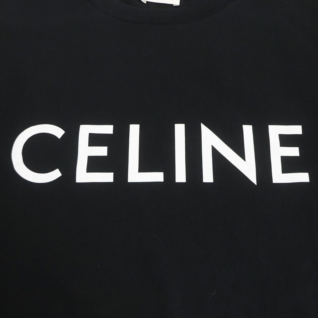 celine(セリーヌ)の美品□CELINE/セリーヌ 2X681671Q コットンジャージー ロゴプリント 半袖 ルーズTシャツ/カットソー ブラック/ホワイト S 伊製 正規品 メンズのトップス(Tシャツ/カットソー(半袖/袖なし))の商品写真