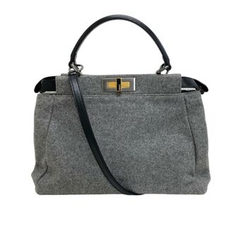 フェンディ(FENDI)のフェンディ FENDI ハンドバッグ
 ピーカブー レギュラー 2way ショルダーバッグ 8BN226 グレー(ハンドバッグ)