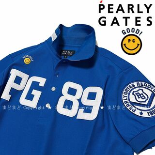 パーリーゲイツ(PEARLY GATES)のパーリーゲイツ ニコちゃん PG スマイル 89 ロゴ 鹿の子 ポロシャツ 3 (ウエア)