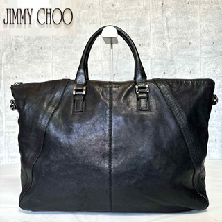 JIMMY CHOO - JIMMY CHOO CARRY BLACK レザー ビジネスバッグ定価約20万