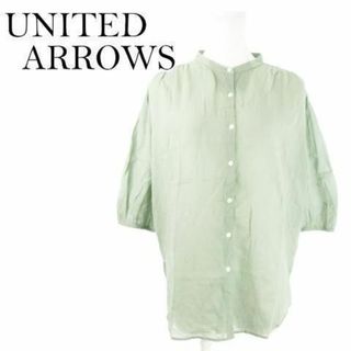 ユナイテッドアローズ(UNITED ARROWS)のユナイテッドアローズ バンドカラーシアーシャツ 七分袖 230728AO12A(シャツ/ブラウス(長袖/七分))