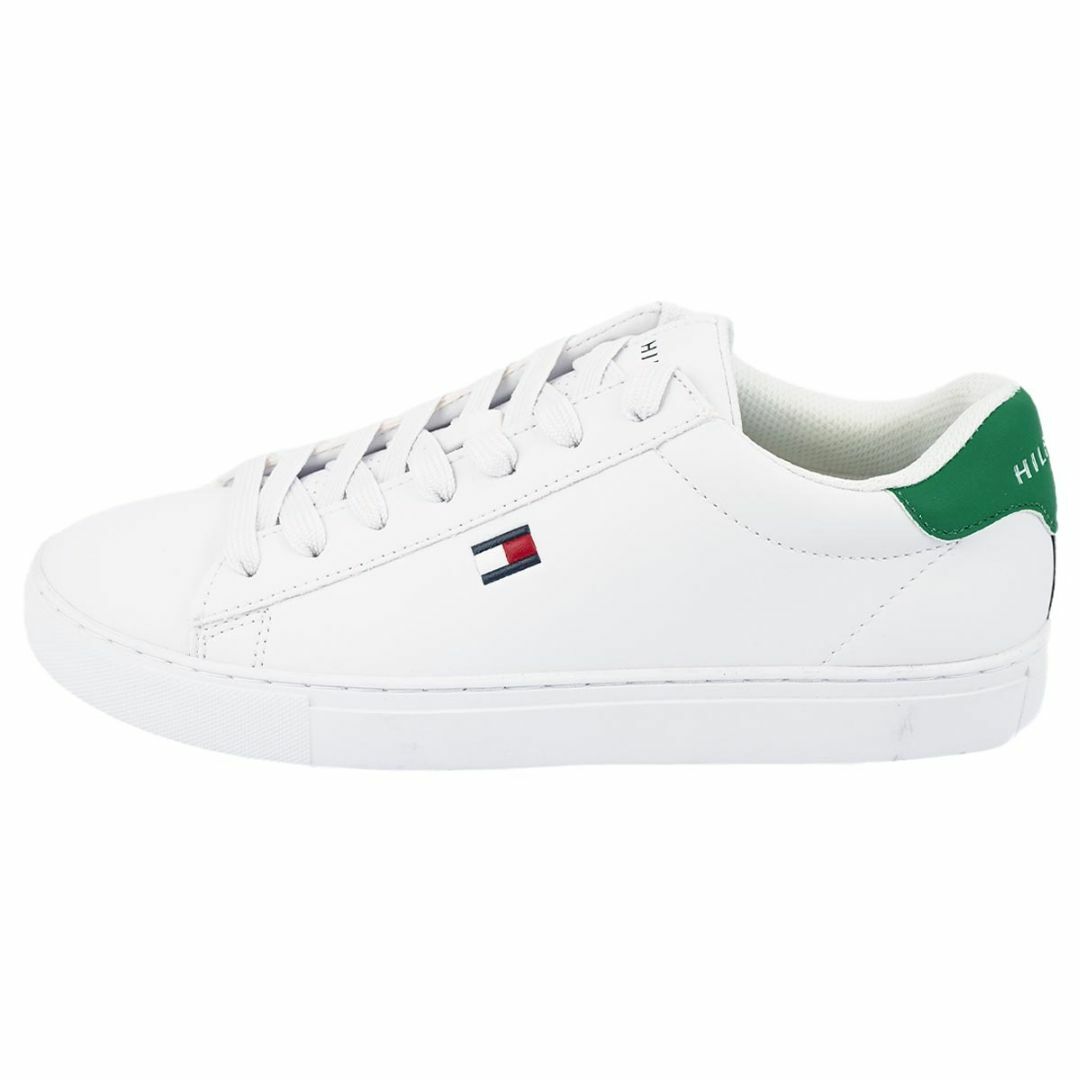 TOMMY HILFIGER(トミーヒルフィガー)のTOMMY HILFIGER トミーヒルフィガー スニーカー tmBRECON3 メンズ 男性 ローカット 靴 WHI04 ホワイト/グリーン  26.5cm メンズの靴/シューズ(スニーカー)の商品写真