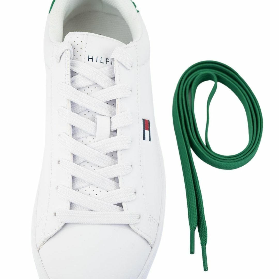 TOMMY HILFIGER(トミーヒルフィガー)のTOMMY HILFIGER トミーヒルフィガー スニーカー tmBRECON3 メンズ 男性 ローカット 靴 WHI04 ホワイト/グリーン  26.5cm メンズの靴/シューズ(スニーカー)の商品写真