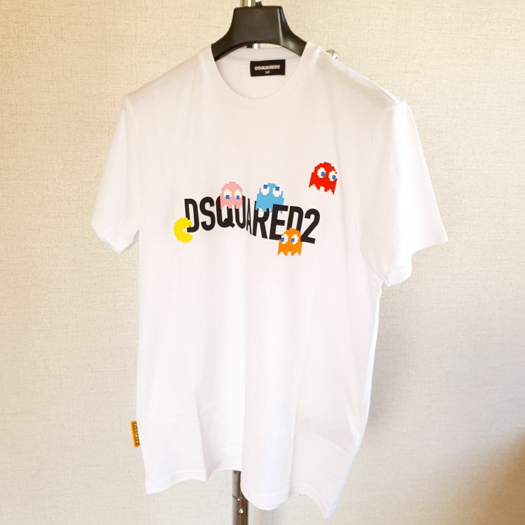 DSQUARED2(ディースクエアード)の【新品・未使用】DSQUARED2KIDSxPac-man　Tシャツ　白14Y キッズ/ベビー/マタニティのキッズ服女の子用(90cm~)(Tシャツ/カットソー)の商品写真