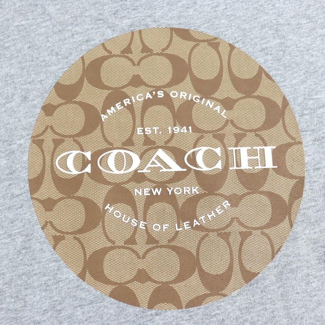 COACH(コーチ)の美品△正規品 COACH コーチ F33780 シグネチャー ロゴ刺繍入り  半袖 Tシャツ／カットソー／トップス メンズ グレー S オススメ◎ メンズのトップス(Tシャツ/カットソー(半袖/袖なし))の商品写真