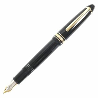 モンブラン(MONTBLANC)の極美品▼MONTBLANC モンブラン マイスターシュテュック No.146 ホワイトスター ペン先18K 万年筆 黒×ゴールド Mニブ ドイツ製 ケース付(ペン/マーカー)