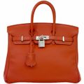 本物 エルメス HERMES バーキン 25 スイフト レザー ハンドバッグ Z