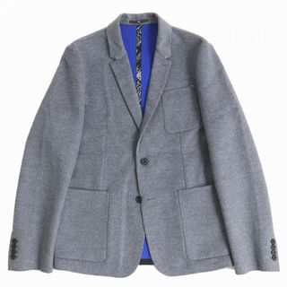 ベルルッティ(Berluti)の未使用品△正規品 BERLUTI ベルルッティ 2018年 裏地一部カリグラフィ カシミヤ混 ウール シングルジャケット メンズ R50 グレー 伊製(テーラードジャケット)