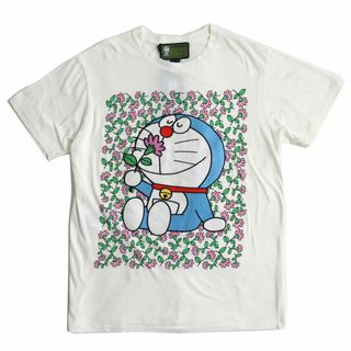 グッチ(Gucci)の未使用品△正規品 GUCCI グッチ 615044 ドラえもん×花柄 クルーネック 半袖 Tシャツ オーバーシルエット オフホワイト×マルチカラー XS(Tシャツ/カットソー(半袖/袖なし))