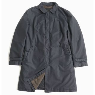 エルメネジルドゼニア(Ermenegildo Zegna)の良品△正規品 エルメネジルド ゼニア ソフトライン バックベルト付 中綿入り ダブルZIP UP ロングコート メンズ ダークグレー系 XL メンズ(その他)