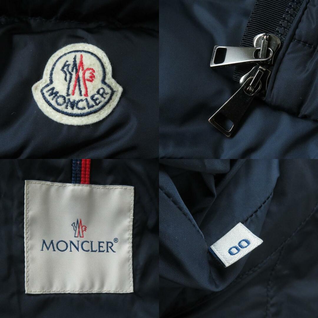 MONCLER(モンクレール)の美品★正規品 MONCLER モンクレール FLAMMETTE フラメッテ 18-19AW ロゴワッペン・フード付 ZIP UP ロングダウンコート ネイビー 00 レディースのジャケット/アウター(ダウンコート)の商品写真