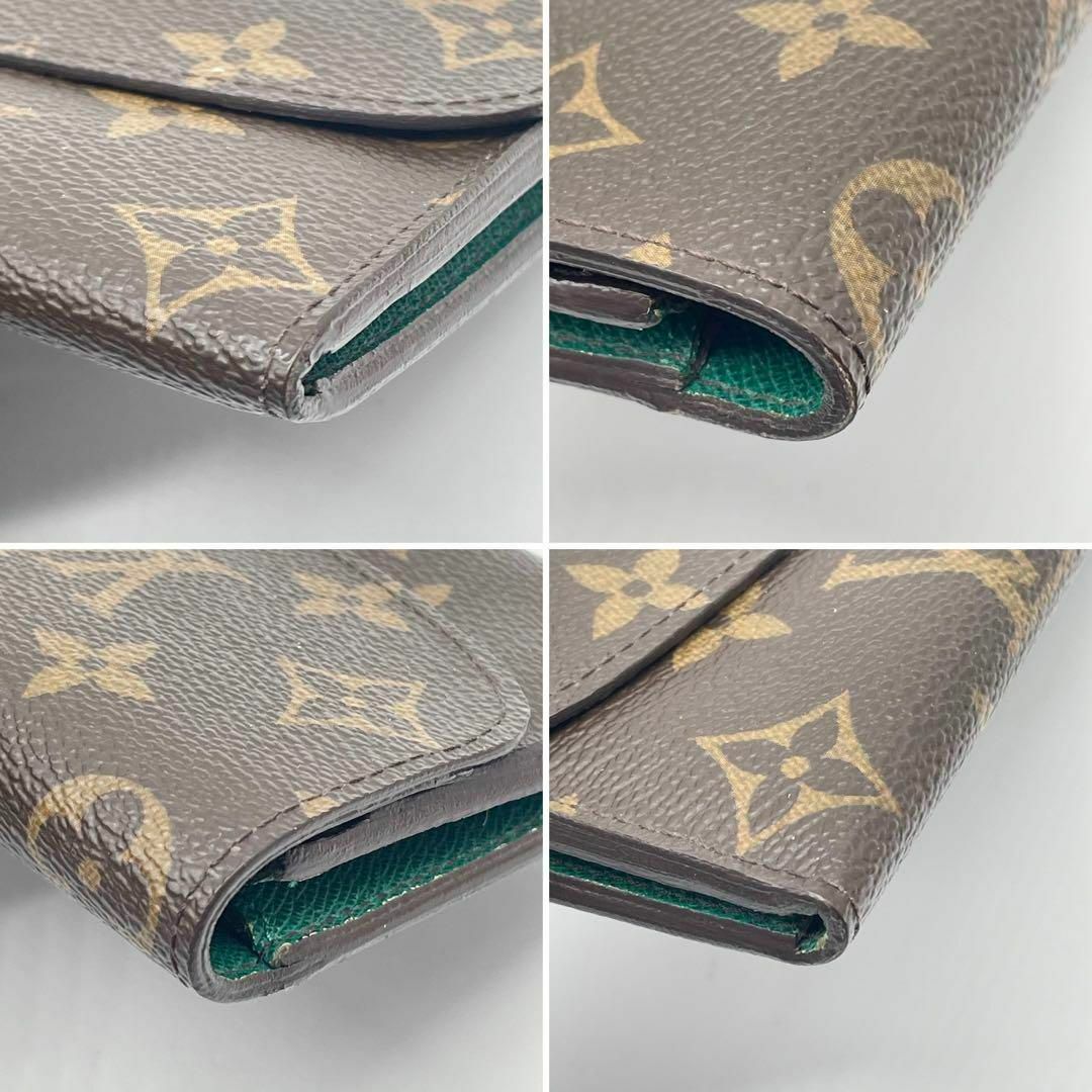 LOUIS VUITTON(ルイヴィトン)の美品✨ルイヴィトン ポルトフォイユ エミリー モノグラム　グリーン　長財布 レディースのファッション小物(財布)の商品写真