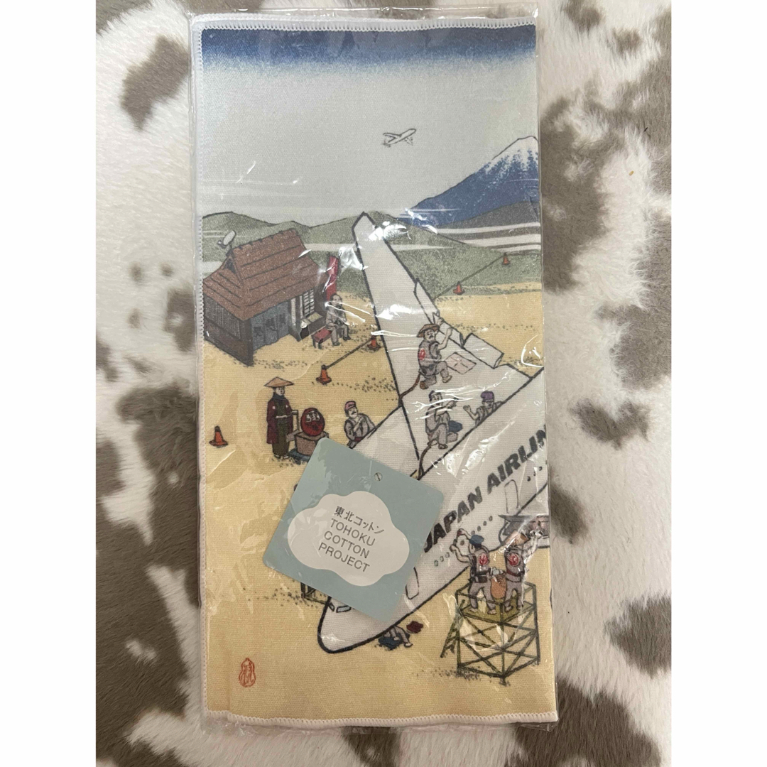 JAL(日本航空)(ジャル(ニホンコウクウ))のJAL 東北コットン オリジナル ハンドタオル 非売品 エンタメ/ホビーのコレクション(ノベルティグッズ)の商品写真