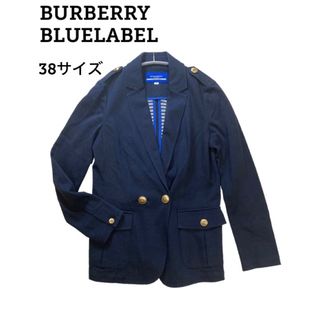 バーバリーブルーレーベル(BURBERRY BLUE LABEL)のBURBERRY テーラード ジャケット ホースロゴ バーバリー 38 M(テーラードジャケット)