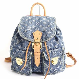 ルイヴィトン(LOUIS VUITTON)の美品★LOUIS VUITTON ルイヴィトン モノグラム デニム サックアドGM M95056 リュックサック/バックパック ブルー スペイン製(バッグパック/リュック)