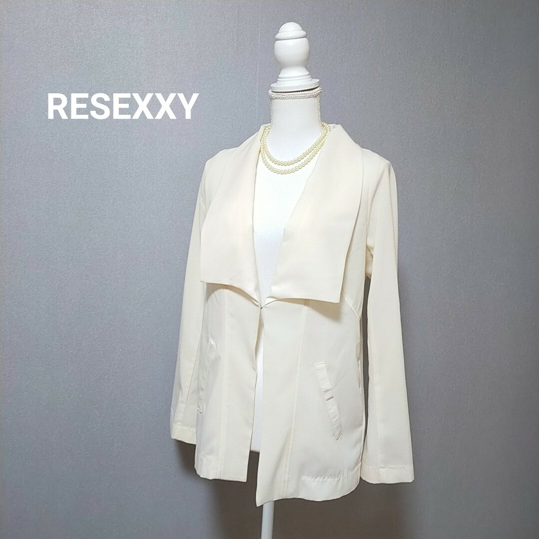 RESEXXY(リゼクシー)の新品　リゼクシー　シフォンジャケット　シアー　羽織り　上品　通勤　オフィス レディースのジャケット/アウター(テーラードジャケット)の商品写真