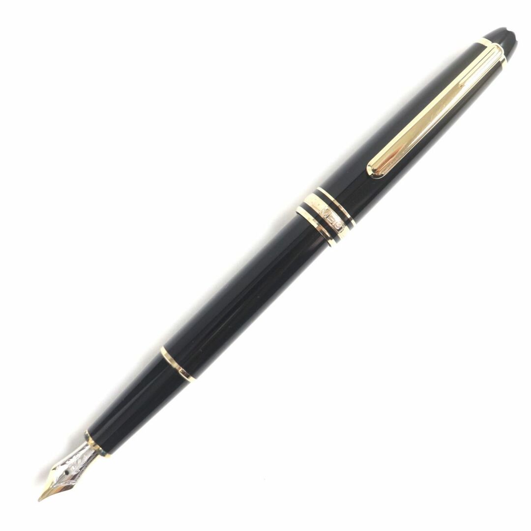 MONTBLANC(モンブラン)の良品▼MONTBLANC モンブラン マイスターシュテュック ホワイトスター ペン先14K 万年筆 ブラック×ゴールド Mニブ ドイツ製 インテリア/住まい/日用品の文房具(ペン/マーカー)の商品写真