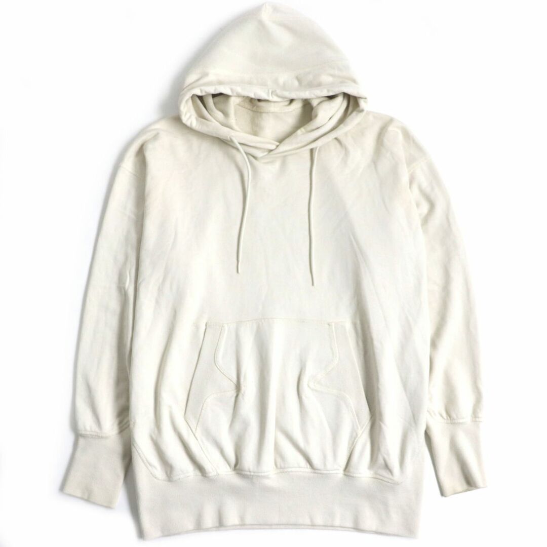 Y-3(ワイスリー)の美品▼Y-3 ワイスリー アディダス×ヨウジヤマモト 1AX001 STACKED LOGO HOODIE バックプリント パーカー ライトベージュ S メンズ 正規品 メンズのトップス(パーカー)の商品写真