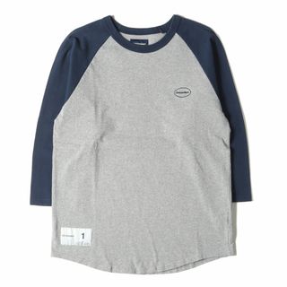 ディセンダント(DESCENDANT)のDESCENDANT ディセンダント Tシャツ サイズ:1 20SS オーバルロゴ ラグラン 7分袖 ベースボールTシャツ TWO BIT B.B SS グレー ネイビー トップス カットソー 長袖Tシャツ【メンズ】【中古】(Tシャツ/カットソー(半袖/袖なし))