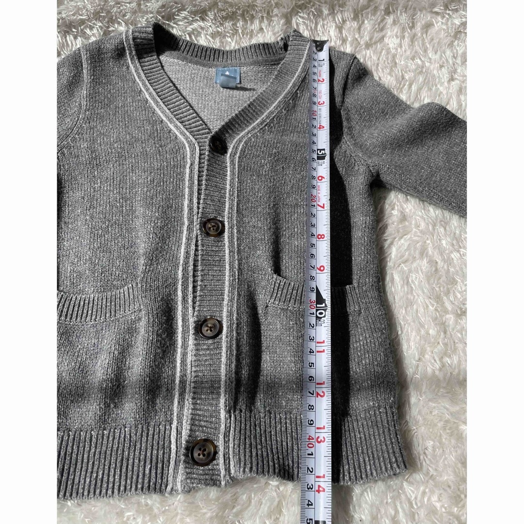 babyGAP(ベビーギャップ)の【2点まとめ売り】95㎝ ベビーギャップ カーディガン グレー ブルー キッズ/ベビー/マタニティのキッズ服男の子用(90cm~)(カーディガン)の商品写真