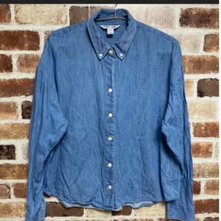 オールドネイビー(Old Navy)の古着 US 【OLD NAVY】オールドネイビー　レディース　ダンガリーシャツ(シャツ/ブラウス(長袖/七分))