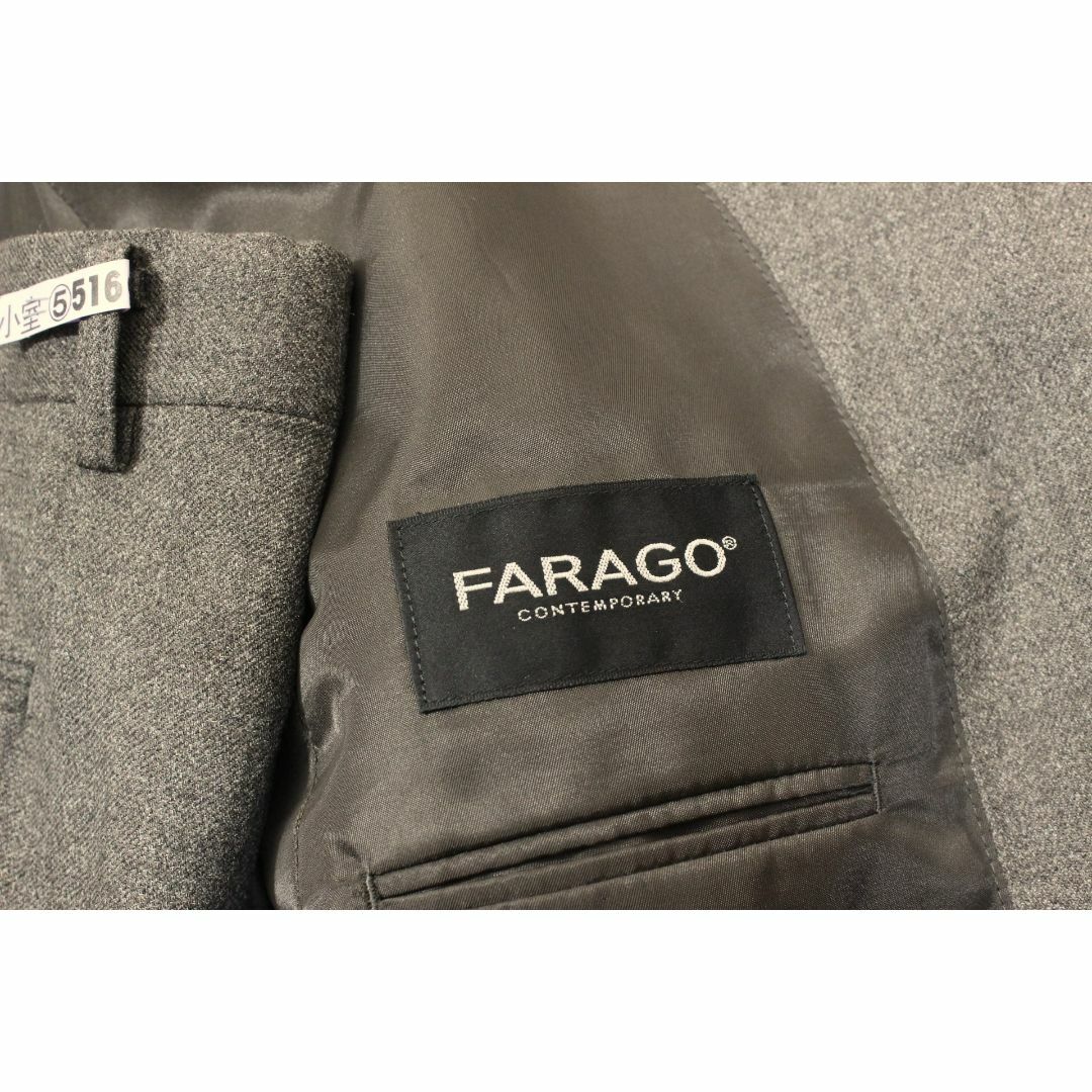 02【美品】FARAGO ファラーゴ スーツ A7 メンズ LL ブラウン 秋冬