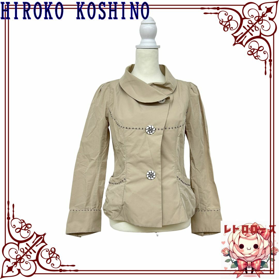 HIROKO KOSHINO(ヒロココシノ)のHIROKO KOSHINO ヒロココシノ ジャケット アウター シングルボタン レディースのジャケット/アウター(テーラードジャケット)の商品写真