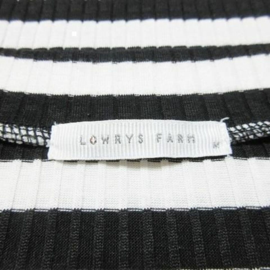 LOWRYS FARM(ローリーズファーム)のローリーズファーム リブカットソー 半袖 ボーダー M 黒 221028CK3A レディースのトップス(カットソー(半袖/袖なし))の商品写真