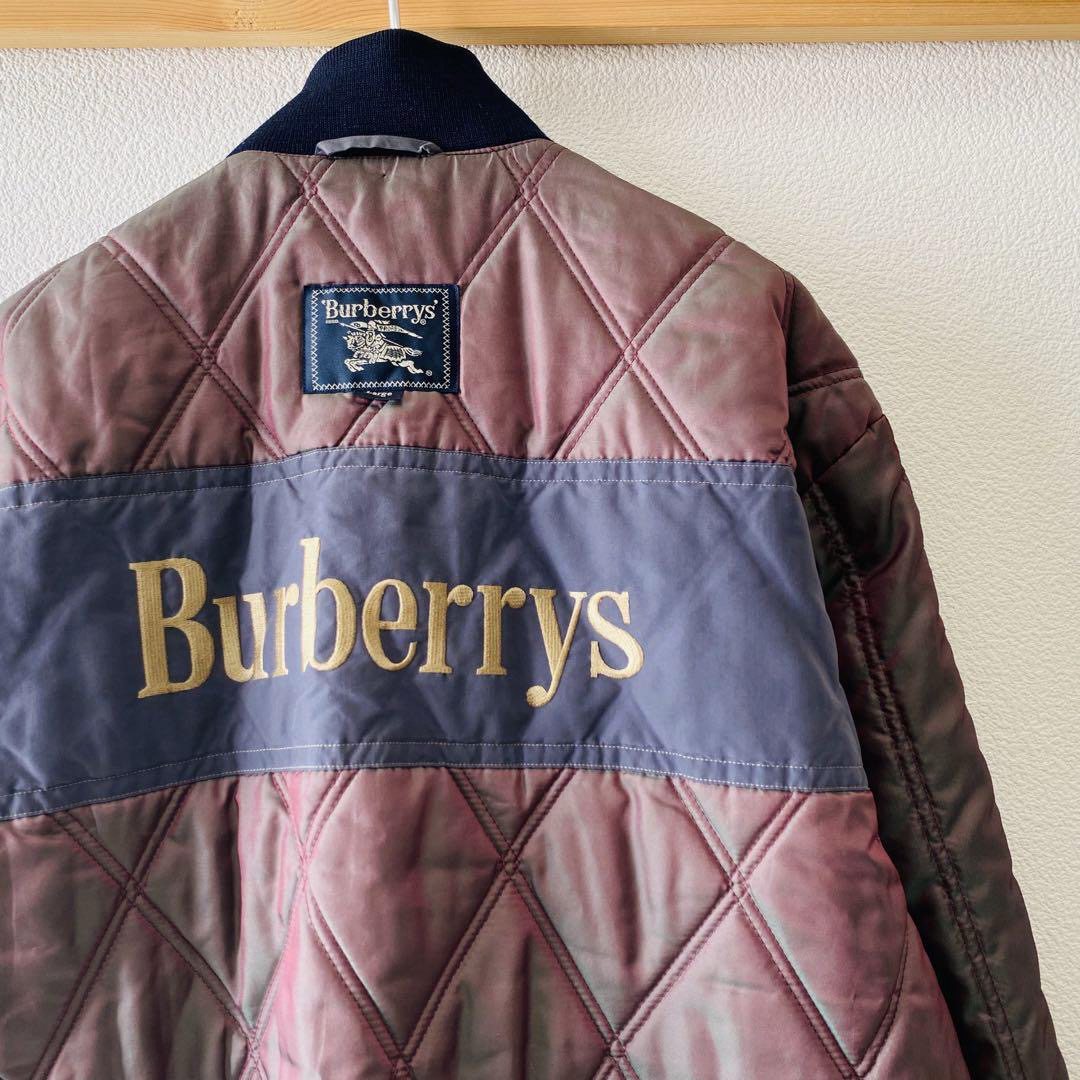 BURBERRY - 90s burberrys 刺繍ロゴリバーシブルキルティングライナー