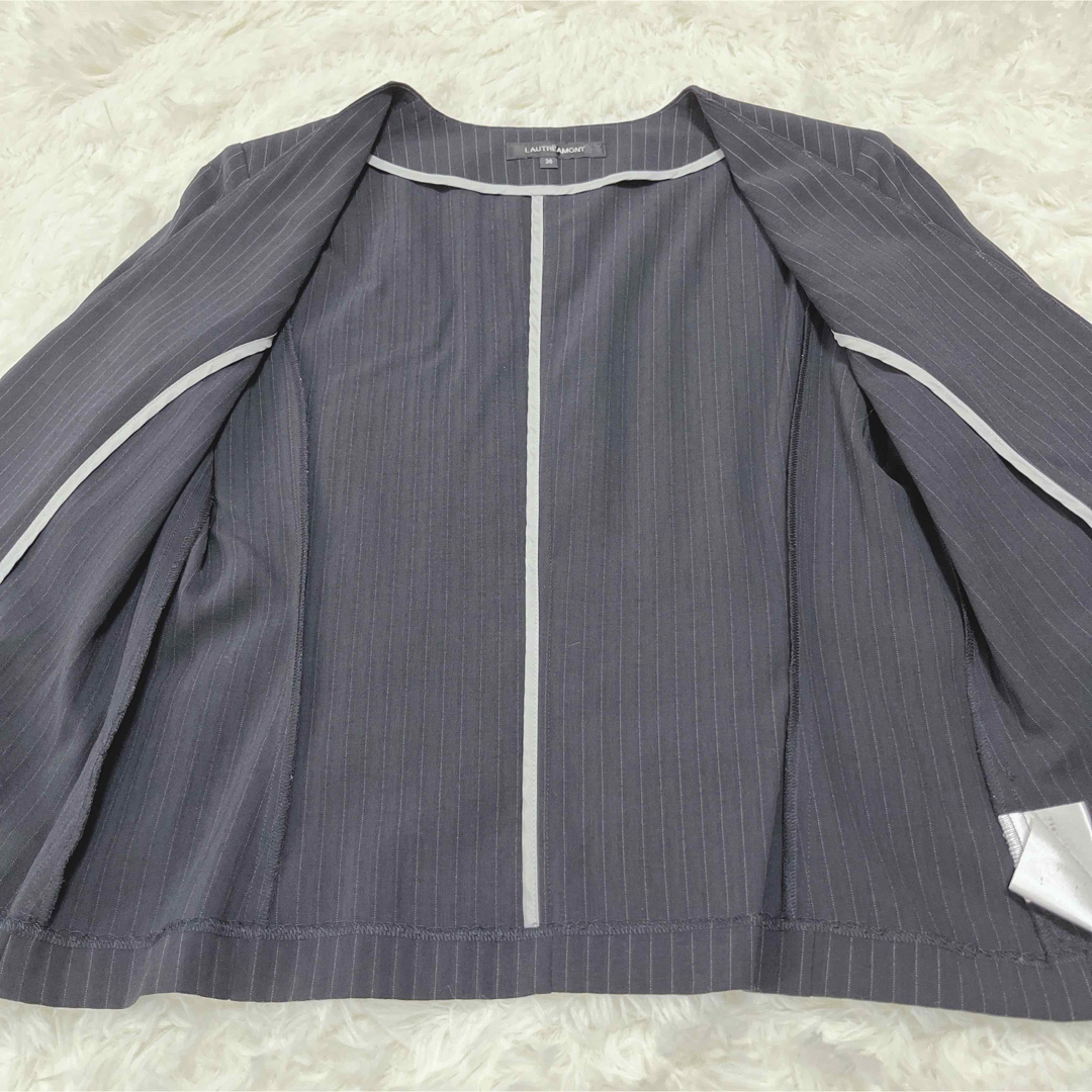LAUTREAMONT(ロートレアモン)の『LAUTREAMONT』ロートレアモン  セットアップ  ノーカラー　日本製 レディースのフォーマル/ドレス(スーツ)の商品写真