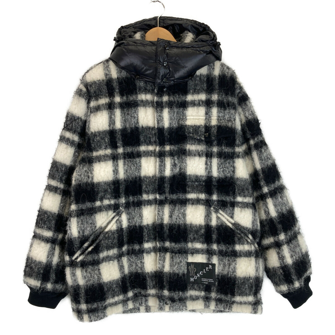 MONCLER(モンクレール)のモンクレール GENIUS 7 フラグメント【美品/国内正規/21AW】LICH チェック モヘア/アルパカ混 フード付ダウン 2 メンズのジャケット/アウター(ダウンジャケット)の商品写真