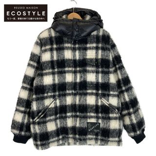 モンクレール(MONCLER)のモンクレール GENIUS 7 フラグメント【美品/国内正規/21AW】LICH チェック モヘア/アルパカ混 フード付ダウン 2(ダウンジャケット)