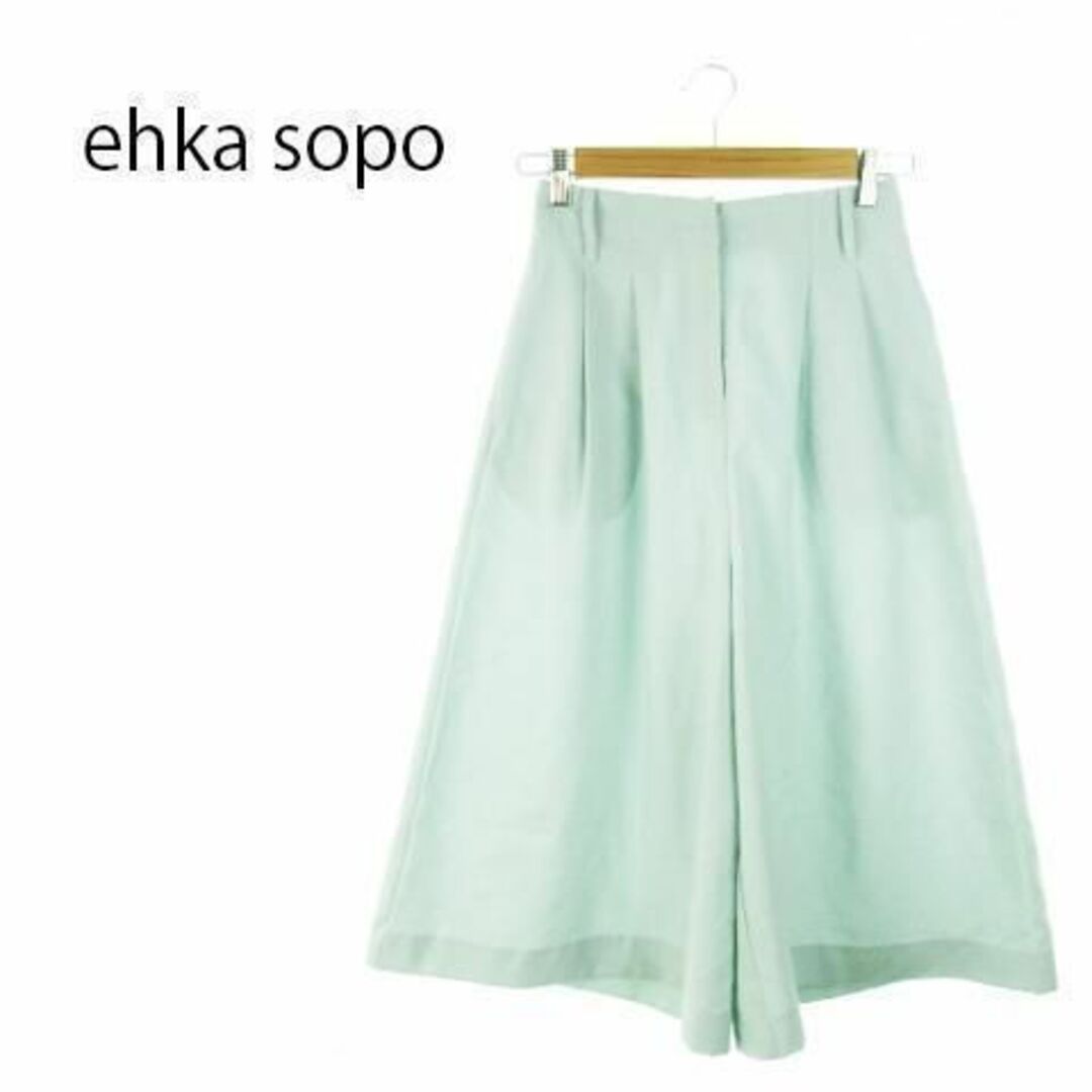 ehka sopo(エヘカソポ)のエヘカソポ パンツ ガウチョ ワイド 薄手 春夏 M 221129AH12A レディースのパンツ(カジュアルパンツ)の商品写真