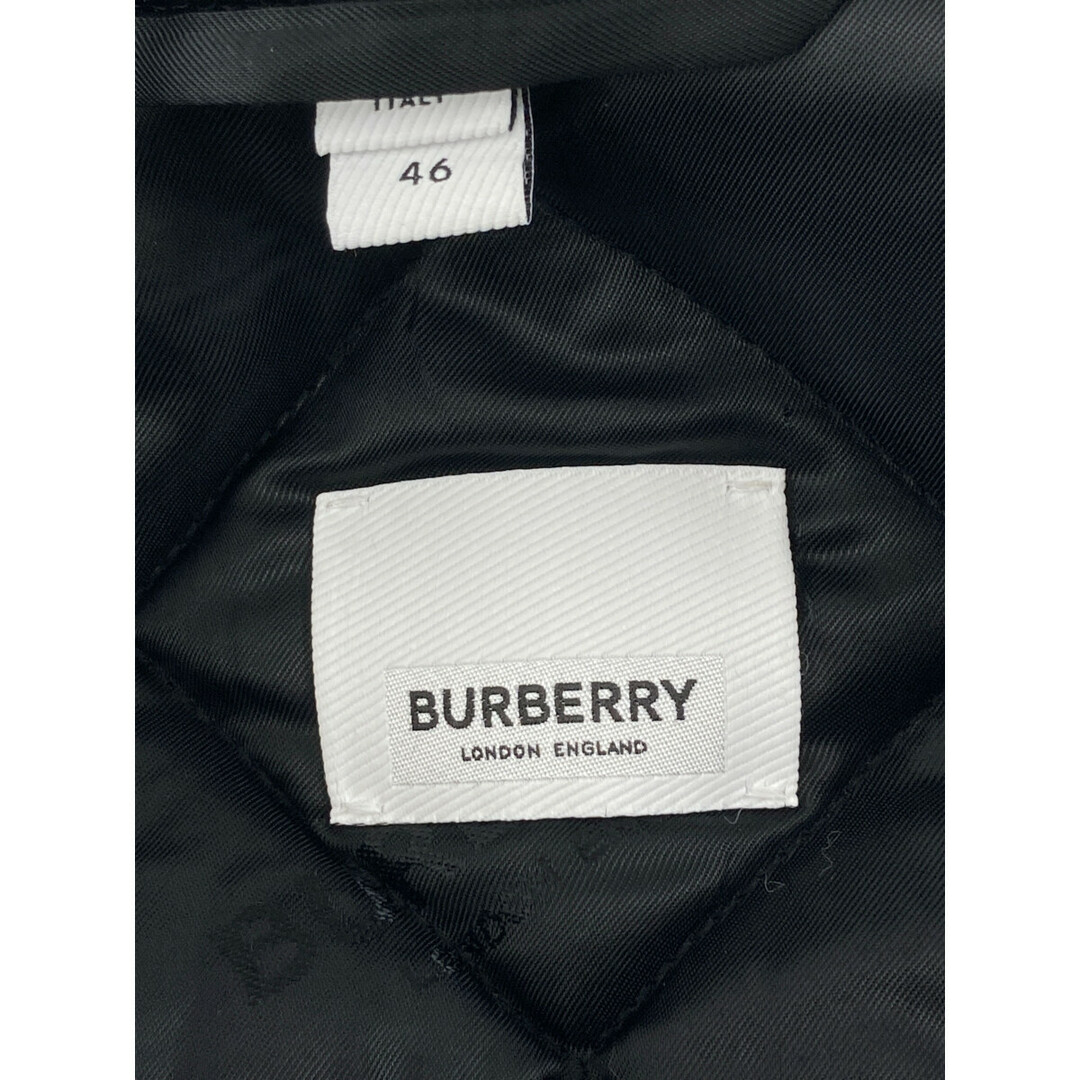 BURBERRY(バーバリー)のバーバリー 【美品/国内正規】8051938 ロゴアップリケ アームレザー切替 パテッド バーシティ 46 メンズのジャケット/アウター(スタジャン)の商品写真