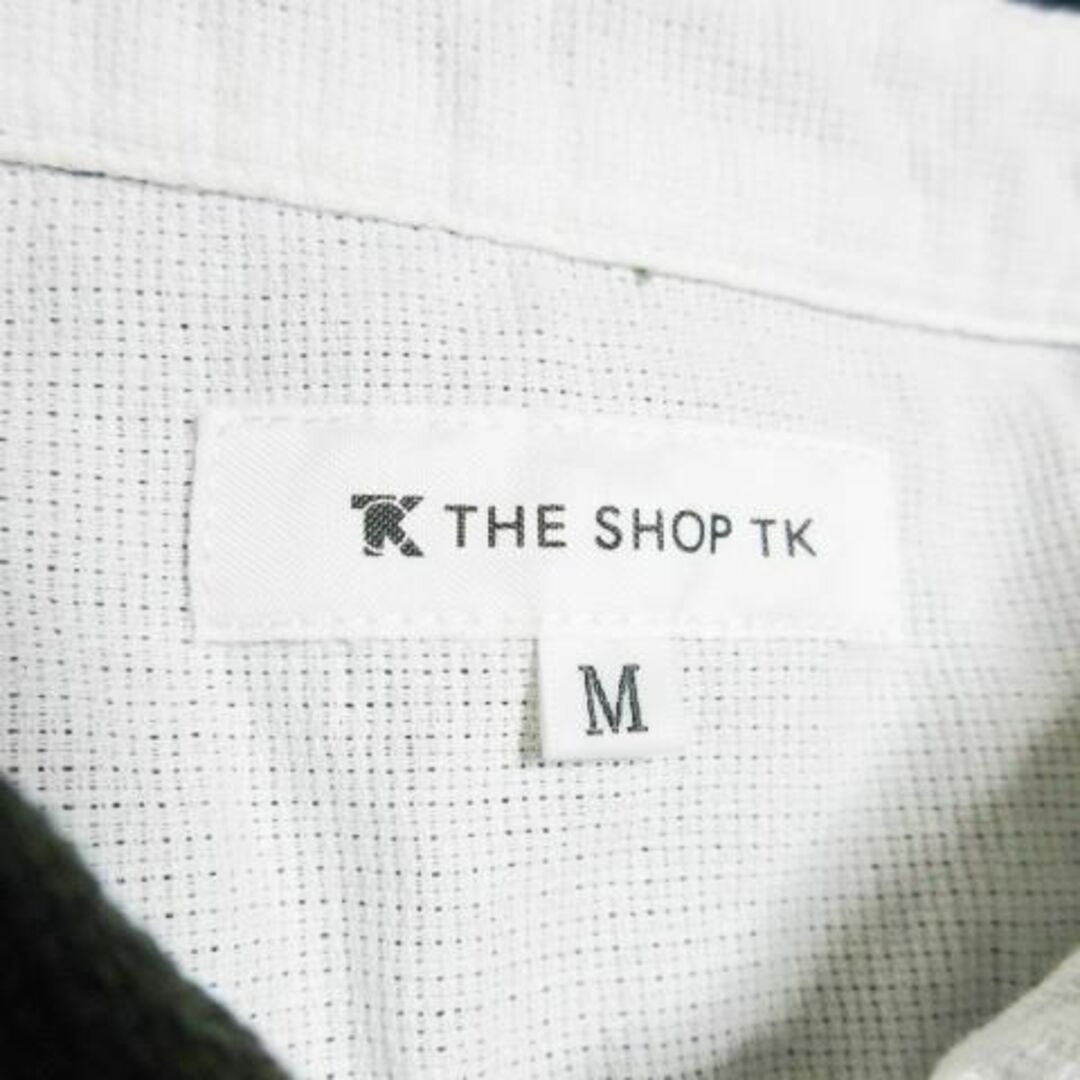 THE SHOP TK(ザショップティーケー)のザショップティーケー シャツ 七分袖 ストライプ M 緑 230224AO2A メンズのトップス(シャツ)の商品写真