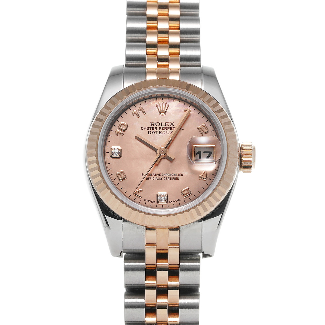 ROLEX(ロレックス)の中古 ロレックス ROLEX 179171N2BR D番(2006年頃製造) ピンクゴールダスト/ダイヤモンド レディース 腕時計 レディースのファッション小物(腕時計)の商品写真
