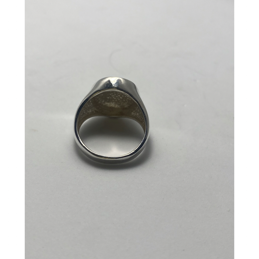 オーバル　シルバー925リングシグネット　銀印台　ハンコギフト11号①H5LME メンズのアクセサリー(リング(指輪))の商品写真