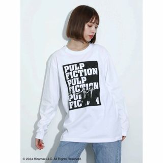 グリーンパークス(green parks)の【オフホワイト】■PULP FICTION ロゴptロンT 24SS/トレーナー/綿100%/プリント(カットソー(長袖/七分))