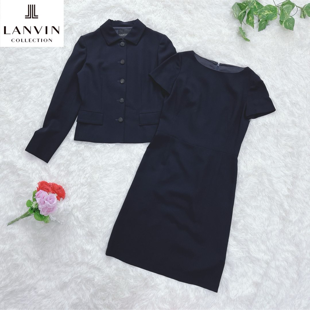 LANVIN(ランバン)の『LANVIN』ランバン  セットアップ　ワンピーススーツ  日本製 レディースのフォーマル/ドレス(スーツ)の商品写真