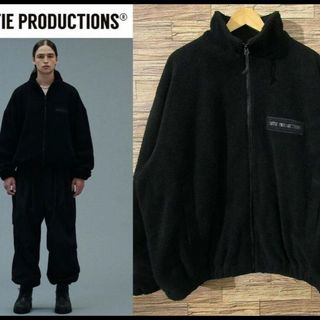 クーティー(COOTIE)の希少 XL 美品 クーティー 22AW ウール ボア トラック ジャケット 黒(ブルゾン)