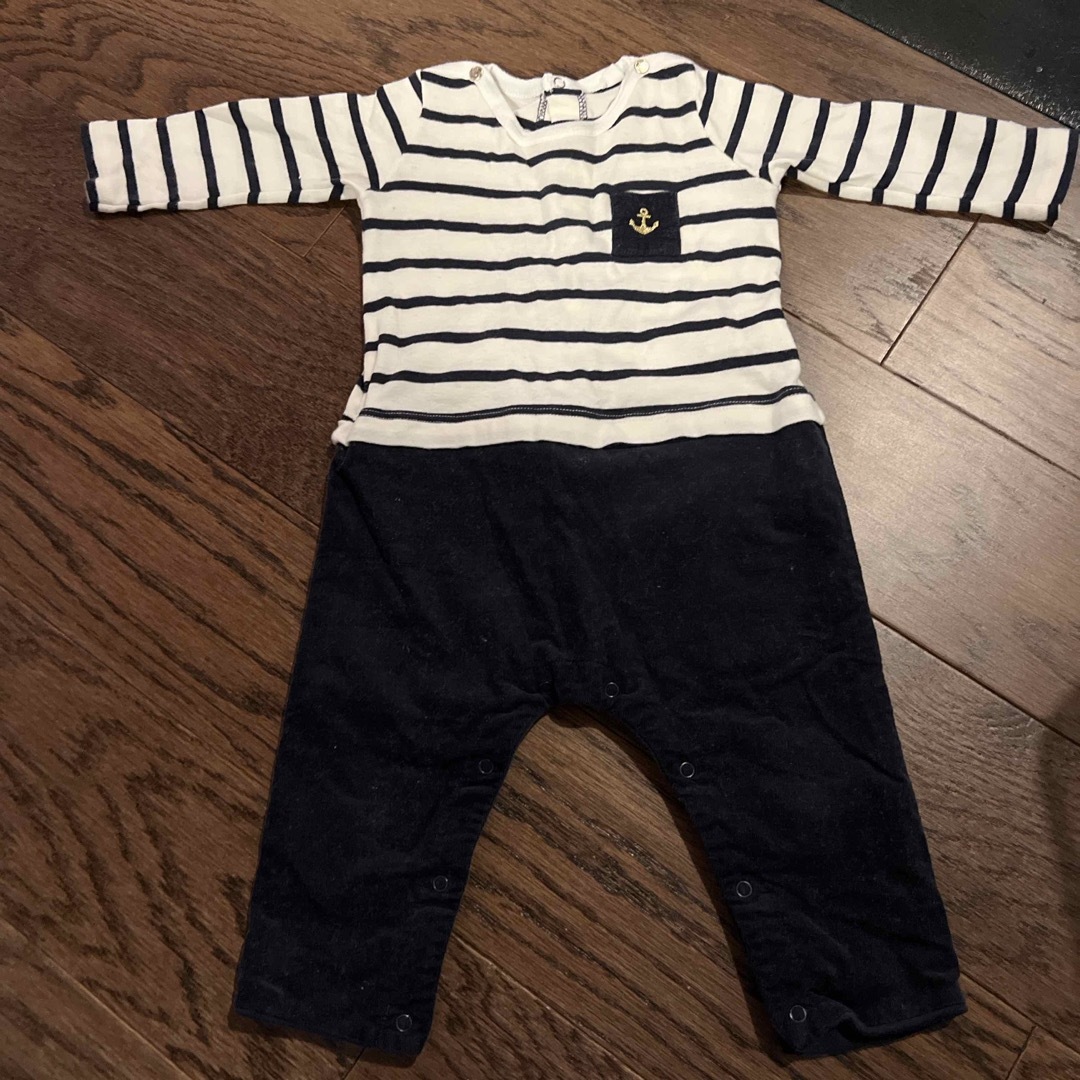 PETIT BATEAU(プチバトー)のPETIT BATERU ロンパース 67cm キッズ/ベビー/マタニティのベビー服(~85cm)(ロンパース)の商品写真