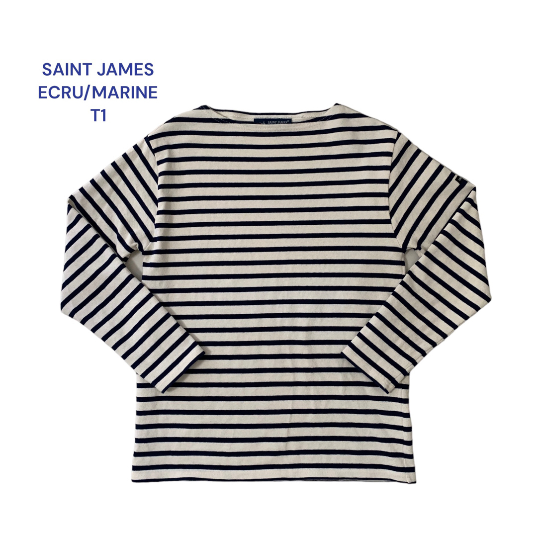 SAINT JAMES(セントジェームス)の☆ SAINT JAMES OUESSANT T1 ECRU/MARINE ☆ レディースのトップス(カットソー(長袖/七分))の商品写真