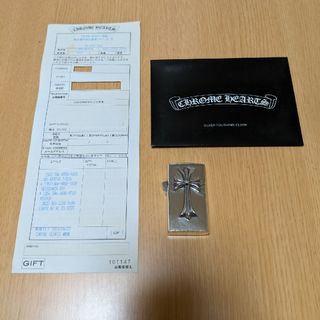 クロムハーツ(Chrome Hearts)のクロムハーツ ナロー ジッポー ライターV1CHクロス(国内インボイス原本付)(タバコグッズ)