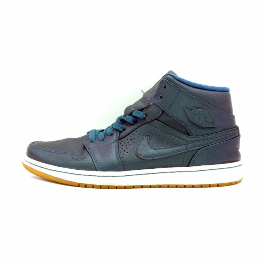 NIKE(ナイキ)のナイキ NIKE ■ 【 AIR JORDAN 1 MID Nouveau Space Blue 629151 404 】 エア ジョーダン 1 ミッド ヌーヴォー スペース ブルー スニーカー f21048 メンズの靴/シューズ(スニーカー)の商品写真