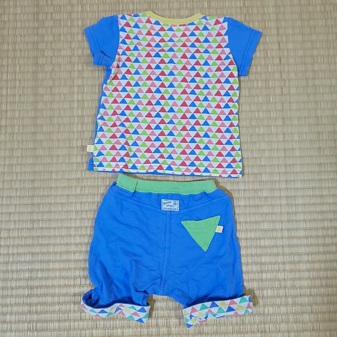 kid’s zoo(キッズズー)の怪獣 70 男の子Tシャツ半ズボンセット キッズ/ベビー/マタニティのベビー服(~85cm)(Ｔシャツ)の商品写真