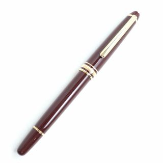 モンブラン(MONTBLANC)の美品◆MONTBLANC モンブラン マイスターシュテュック ＃144 ホワイトスター ペン先14K Fニブ 万年筆 ボルドー×ゴールド ドイツ製(ペン/マーカー)