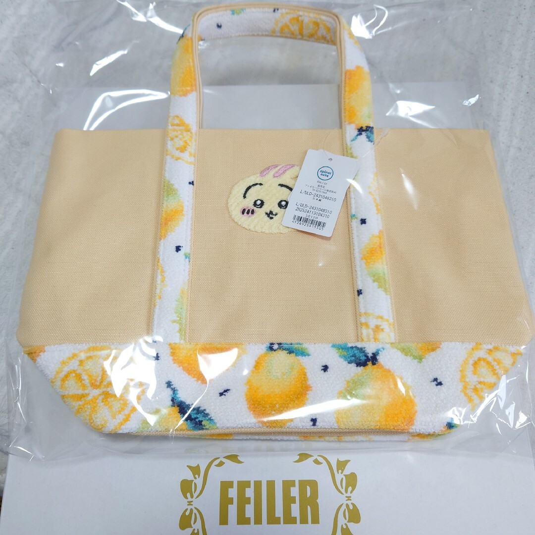 フェイラー うさぎレモンドット 刺繍トートバッグ L/ULD-243104 フェイラー うさぎレモンドット 刺繍トートバッグ L/ULD-243104