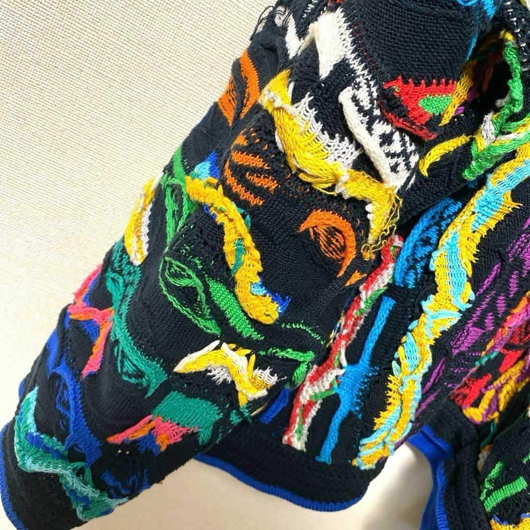 COOGI(クージー)の【希少カラー】 美品  COOGI  3Dニット セーター 総柄 マルチカラー メンズのトップス(ニット/セーター)の商品写真