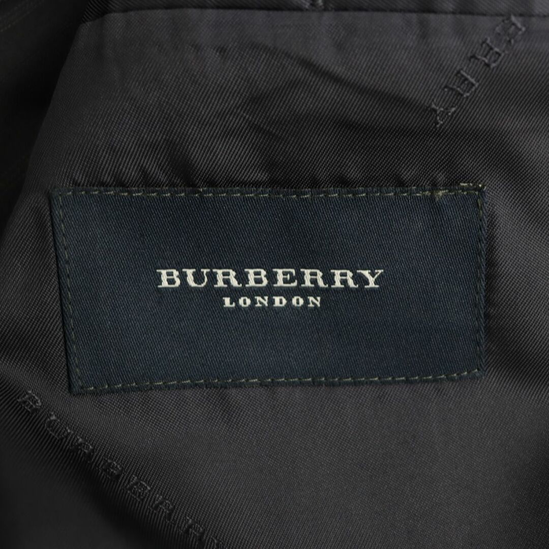 BURBERRY(バーバリー)の美品◆BURBERRY LONDON バーバリーロンドン ストライプ柄 シングルジャケット/パンツ スーツ 上下セットアップ ネイビー 46 メンズ メンズのスーツ(セットアップ)の商品写真