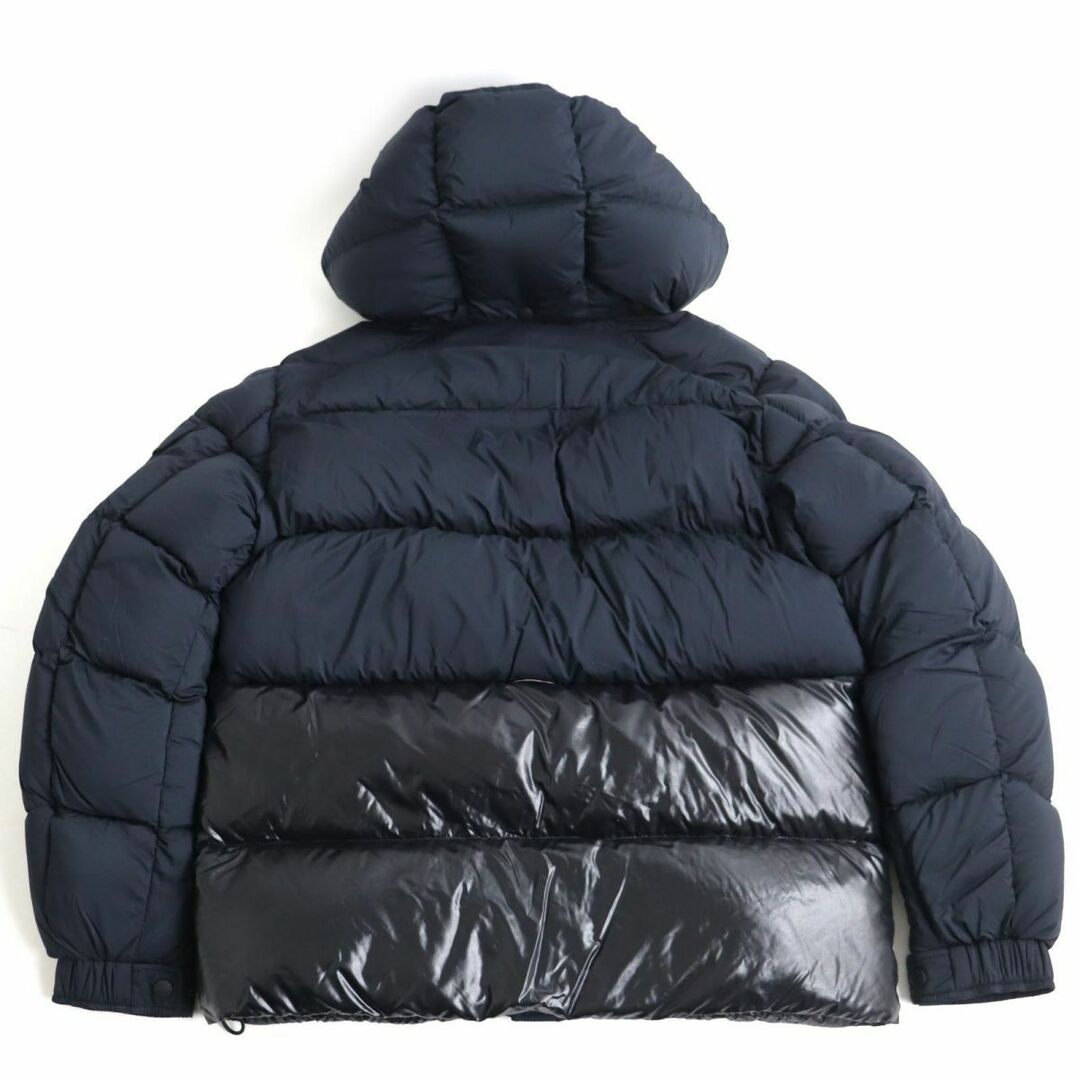 MONCLER(モンクレール)の美品◆20-21AW MONCLER モンクレール MAURES/モーレス ラバーワッペン付き ダブルジップ ダウンジャケット ネイビー 4 正規品 ハンガー付き メンズのジャケット/アウター(ダウンジャケット)の商品写真